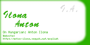 ilona anton business card